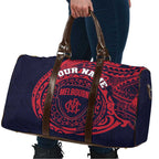 Personalized Melbourne Demons Polynesian Travel Bag Tribal Chest and Sleeve Tattoo Heritage Warrior