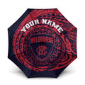 Personalized Melbourne Demons Polynesian Umbrella Tribal Chest and Sleeve Tattoo Heritage Warrior
