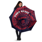 Personalized Melbourne Demons Polynesian Umbrella Tribal Chest and Sleeve Tattoo Heritage Warrior