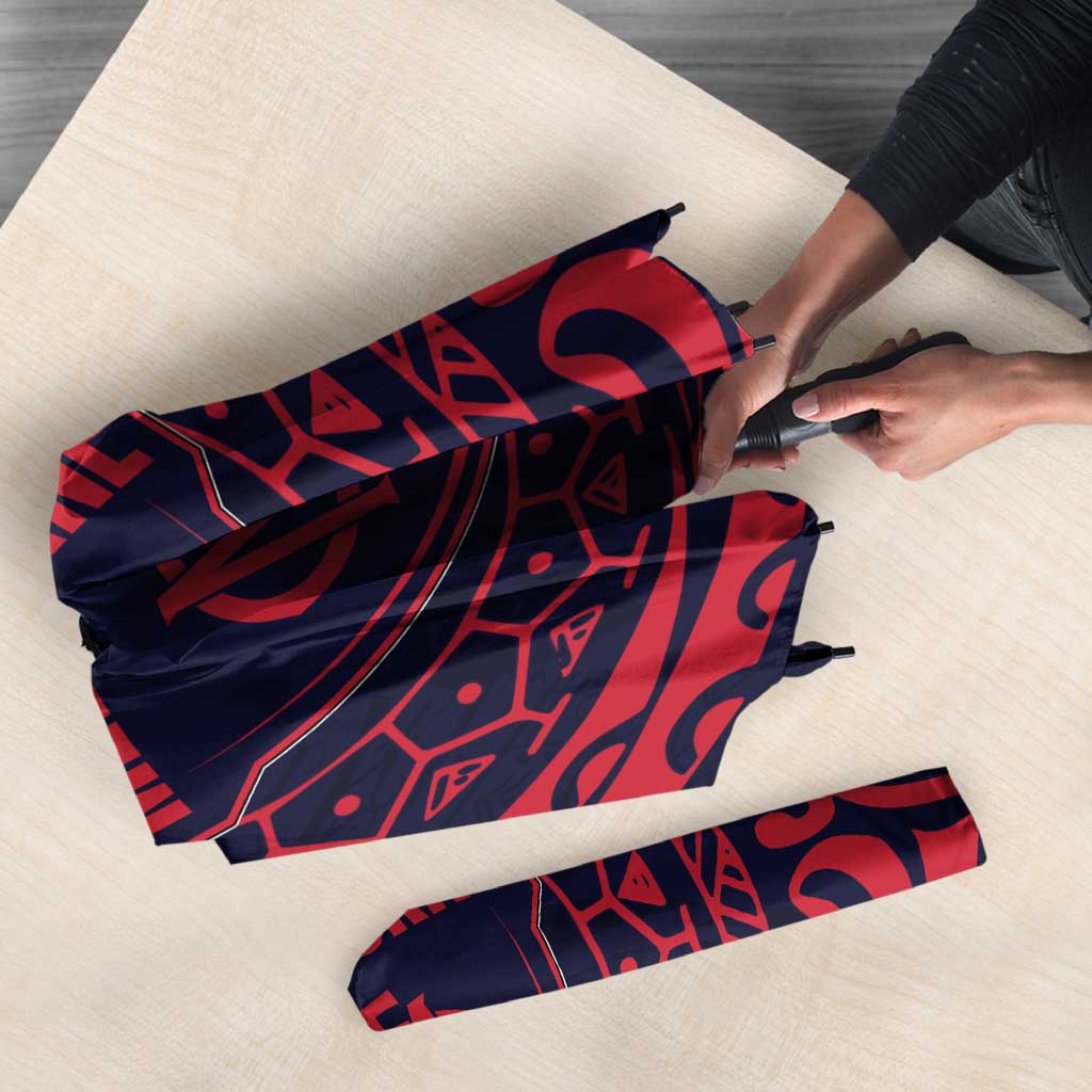 Personalized Melbourne Demons Polynesian Umbrella Tribal Chest and Sleeve Tattoo Heritage Warrior