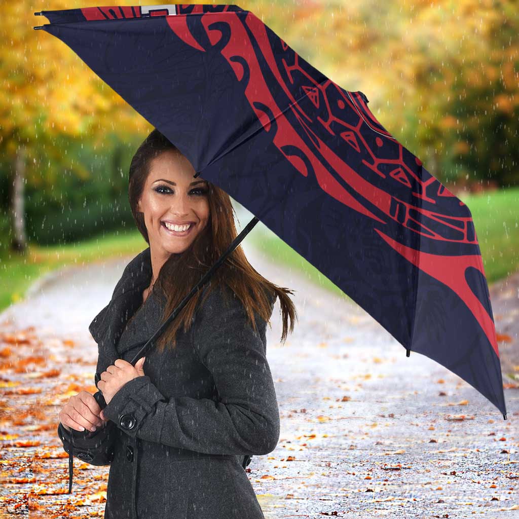 Personalized Melbourne Demons Polynesian Umbrella Tribal Chest and Sleeve Tattoo Heritage Warrior