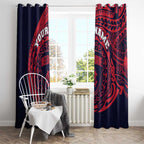 Personalized Melbourne Demons Polynesian Window Curtain Tribal Chest and Sleeve Tattoo Heritage Warrior