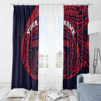 Personalized Melbourne Demons Polynesian Window Curtain Tribal Chest and Sleeve Tattoo Heritage Warrior