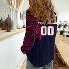 Personalized Melbourne Demons Polynesian Women Casual Shirt Tribal Chest and Sleeve Tattoo Heritage Warrior