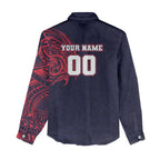 Personalized Melbourne Demons Polynesian Women Casual Shirt Tribal Chest and Sleeve Tattoo Heritage Warrior