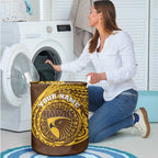 Personalized Hawthorn Hawks Polynesian Laundry Basket Tribal Chest and Sleeve Tattoo Heritage Warrior