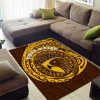 Personalized Hawthorn Hawks Polynesian Area Rug Tribal Chest and Sleeve Tattoo Heritage Warrior