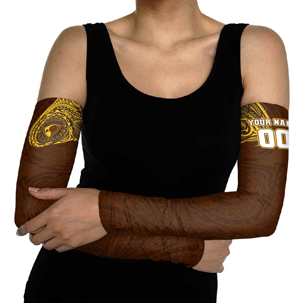 Personalized Hawthorn Hawks Polynesian Arm Sleeves Tribal Chest and Sleeve Tattoo Heritage Warrior