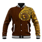 Personalized Hawthorn Hawks Polynesian Baseball Jacket Tribal Chest and Sleeve Tattoo Heritage Warrior