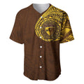 Personalized Hawthorn Hawks Polynesian Baseball Jersey Tribal Chest and Sleeve Tattoo Heritage Warrior