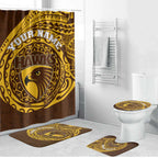 Personalized Hawthorn Hawks Polynesian Bathroom Set Tribal Chest and Sleeve Tattoo Heritage Warrior