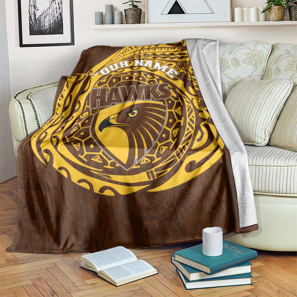 Personalized Hawthorn Hawks Polynesian Blanket Tribal Chest and Sleeve Tattoo Heritage Warrior