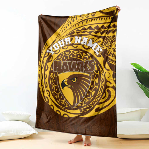 Personalized Hawthorn Hawks Polynesian Blanket Tribal Chest and Sleeve Tattoo Heritage Warrior