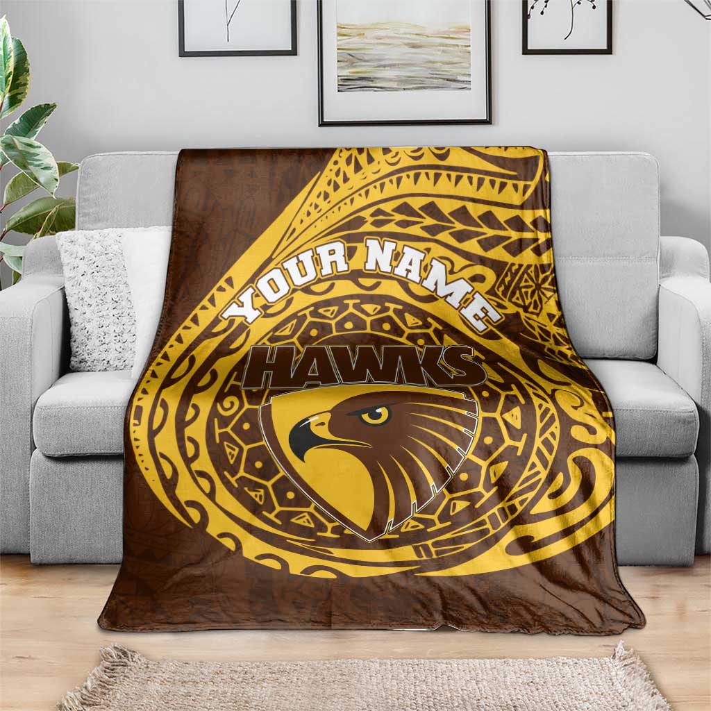Personalized Hawthorn Hawks Polynesian Blanket Tribal Chest and Sleeve Tattoo Heritage Warrior