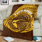 Personalized Hawthorn Hawks Polynesian Blanket Tribal Chest and Sleeve Tattoo Heritage Warrior