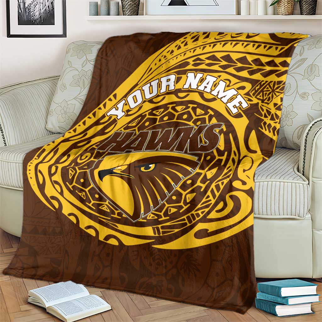 Personalized Hawthorn Hawks Polynesian Blanket Tribal Chest and Sleeve Tattoo Heritage Warrior