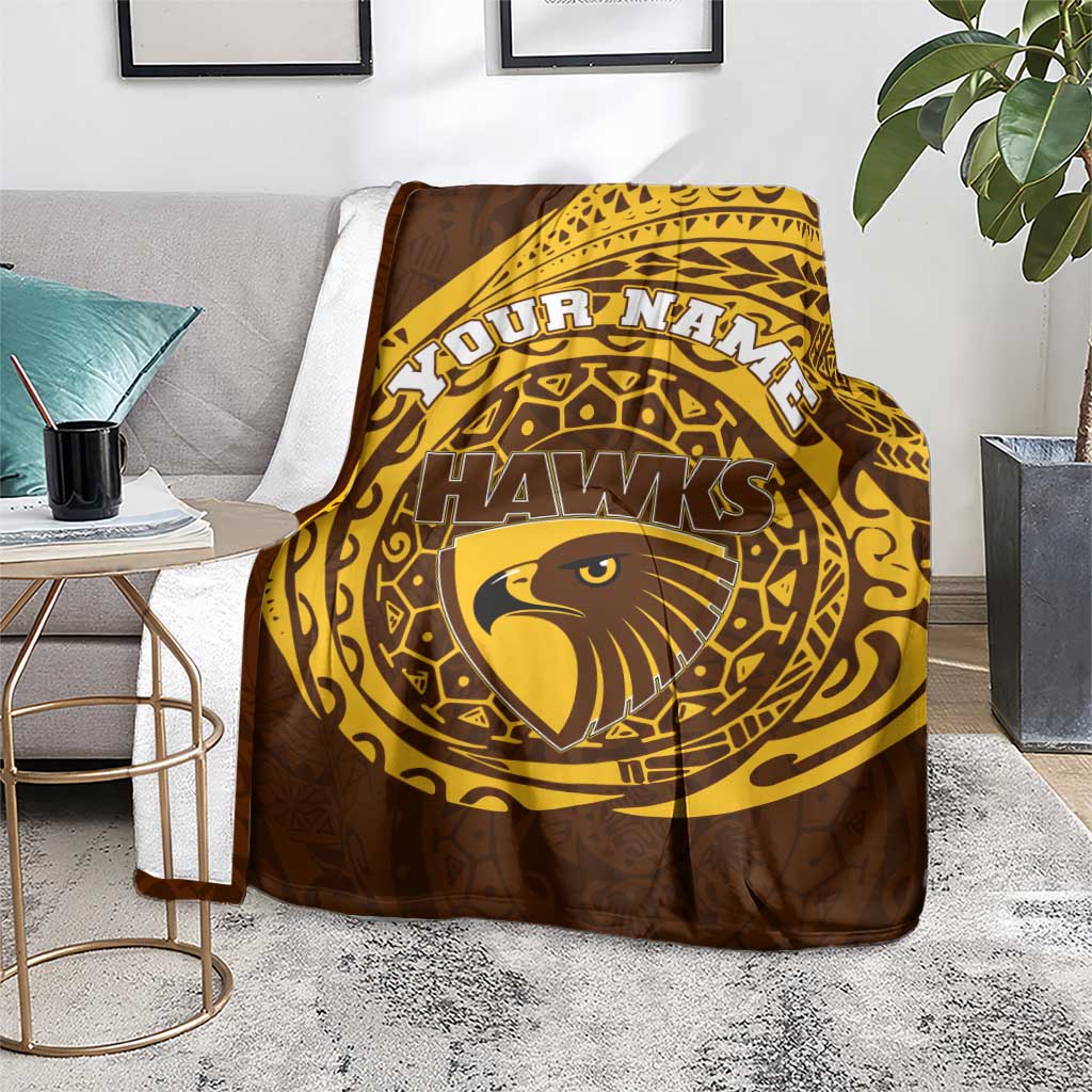 Personalized Hawthorn Hawks Polynesian Blanket Tribal Chest and Sleeve Tattoo Heritage Warrior