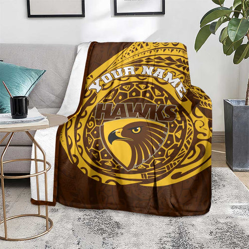Personalized Hawthorn Hawks Polynesian Blanket Tribal Chest and Sleeve Tattoo Heritage Warrior
