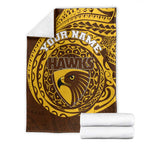 Personalized Hawthorn Hawks Polynesian Blanket Tribal Chest and Sleeve Tattoo Heritage Warrior