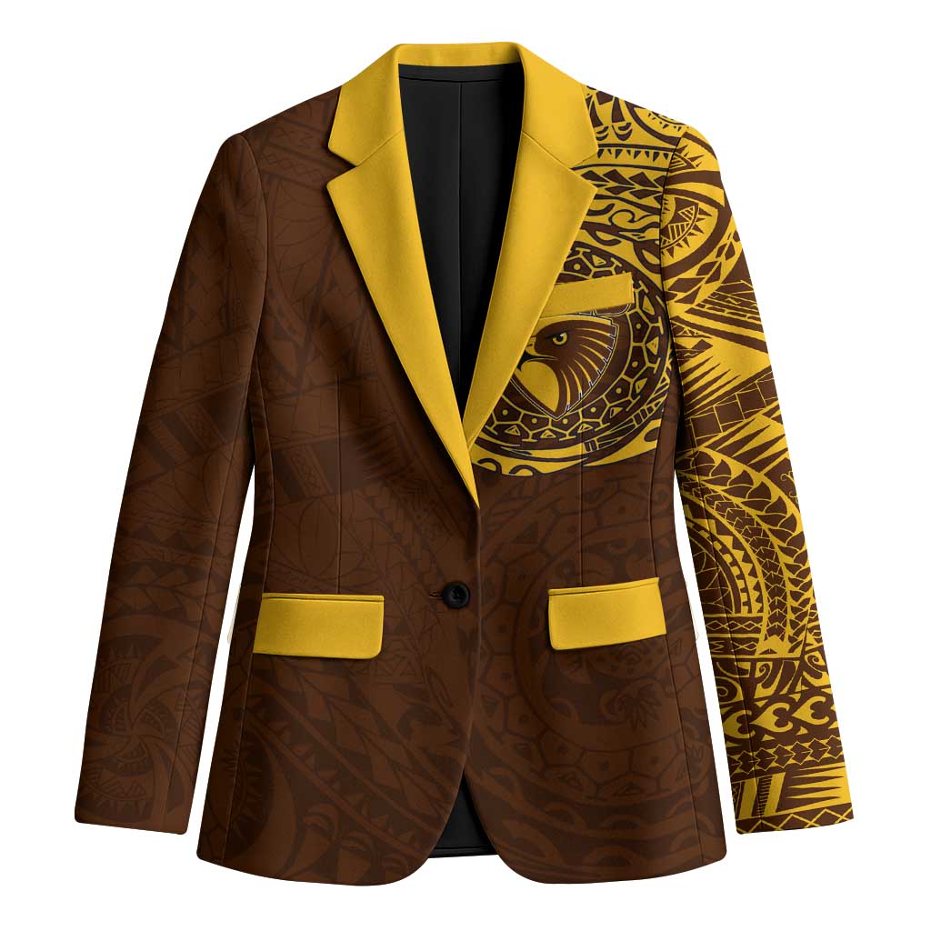 Personalized Hawthorn Hawks Polynesian Blazer Tribal Chest and Sleeve Tattoo Heritage Warrior
