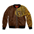 Personalized Hawthorn Hawks Polynesian Bomber Jacket Tribal Chest and Sleeve Tattoo Heritage Warrior