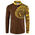 Personalized Hawthorn Hawks Polynesian Button Sweatshirt Tribal Chest and Sleeve Tattoo Heritage Warrior