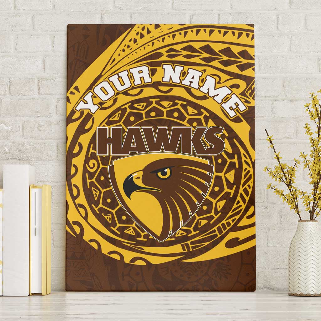 Personalized Hawthorn Hawks Polynesian Canvas Wall Art Tribal Chest and Sleeve Tattoo Heritage Warrior