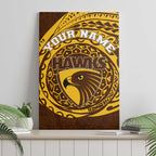 Personalized Hawthorn Hawks Polynesian Canvas Wall Art Tribal Chest and Sleeve Tattoo Heritage Warrior