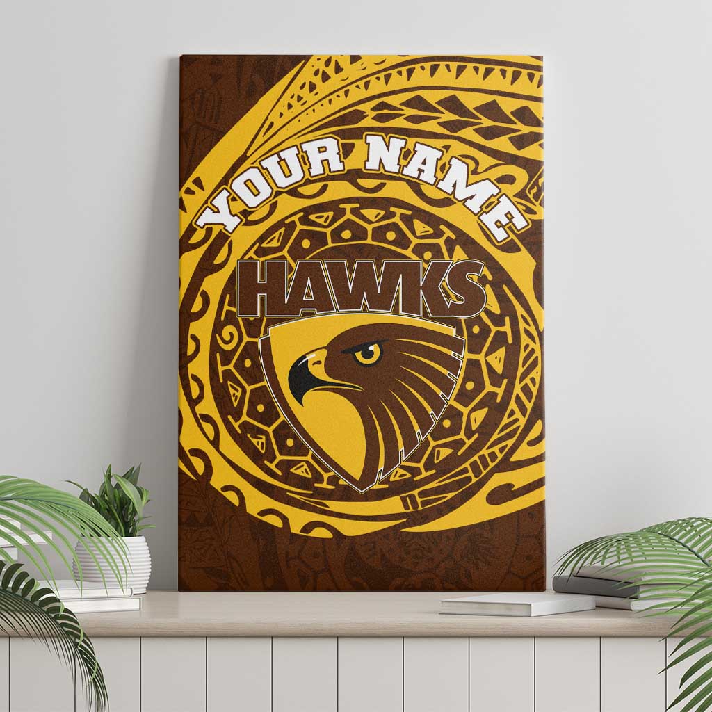 Personalized Hawthorn Hawks Polynesian Canvas Wall Art Tribal Chest and Sleeve Tattoo Heritage Warrior