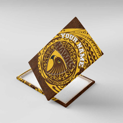 Personalized Hawthorn Hawks Polynesian Canvas Wall Art Tribal Chest and Sleeve Tattoo Heritage Warrior