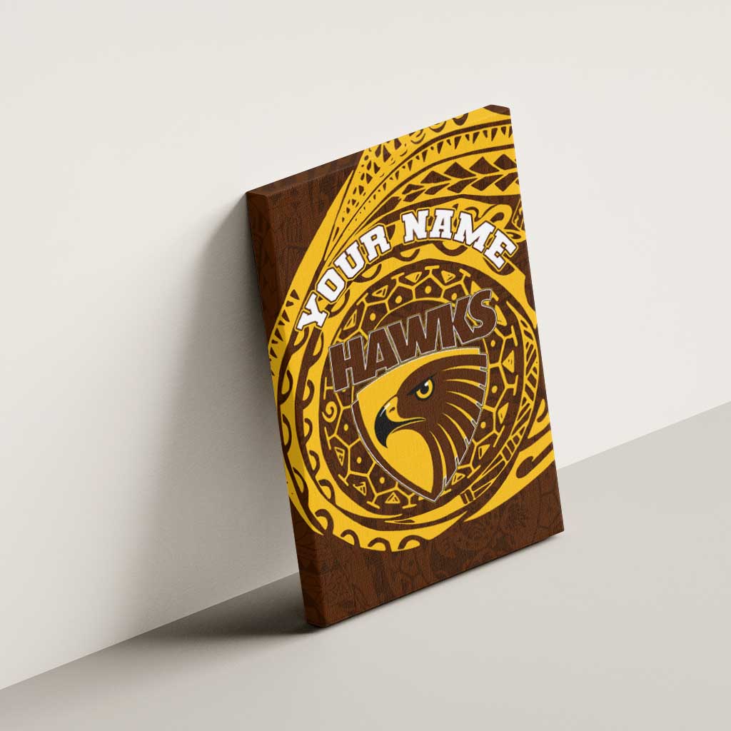 Personalized Hawthorn Hawks Polynesian Canvas Wall Art Tribal Chest and Sleeve Tattoo Heritage Warrior
