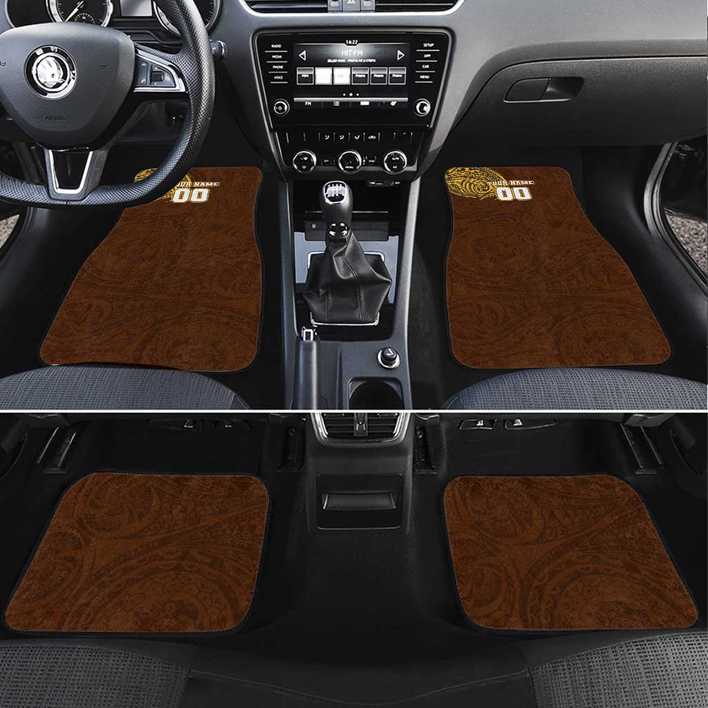 Personalized Hawthorn Hawks Polynesian Car Mats Tribal Chest and Sleeve Tattoo Heritage Warrior
