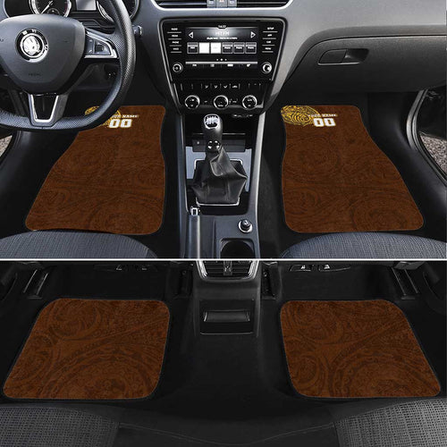 Personalized Hawthorn Hawks Polynesian Car Mats Tribal Chest and Sleeve Tattoo Heritage Warrior