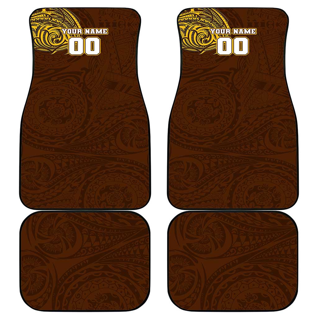 Personalized Hawthorn Hawks Polynesian Car Mats Tribal Chest and Sleeve Tattoo Heritage Warrior
