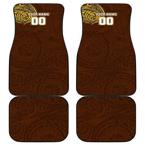 Personalized Hawthorn Hawks Polynesian Car Mats Tribal Chest and Sleeve Tattoo Heritage Warrior