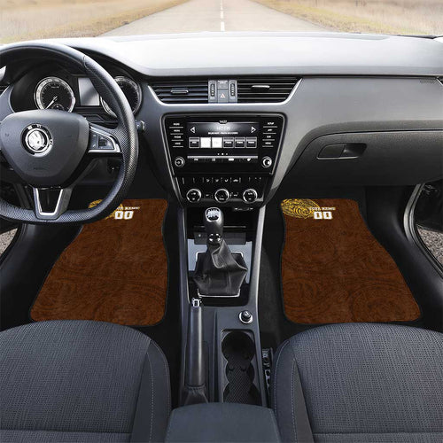 Personalized Hawthorn Hawks Polynesian Car Mats Tribal Chest and Sleeve Tattoo Heritage Warrior