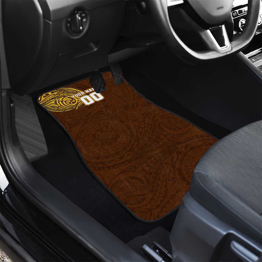 Personalized Hawthorn Hawks Polynesian Car Mats Tribal Chest and Sleeve Tattoo Heritage Warrior