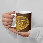 Personalized Hawthorn Hawks Polynesian Ceramic Mug Tribal Chest and Sleeve Tattoo Heritage Warrior