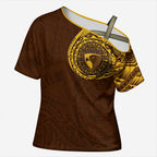 Personalized Hawthorn Hawks Polynesian Cross Shoulder Shirt Tribal Chest and Sleeve Tattoo Heritage Warrior