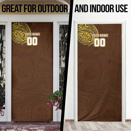 Personalized Hawthorn Hawks Polynesian Door Cover Tribal Chest and Sleeve Tattoo Heritage Warrior