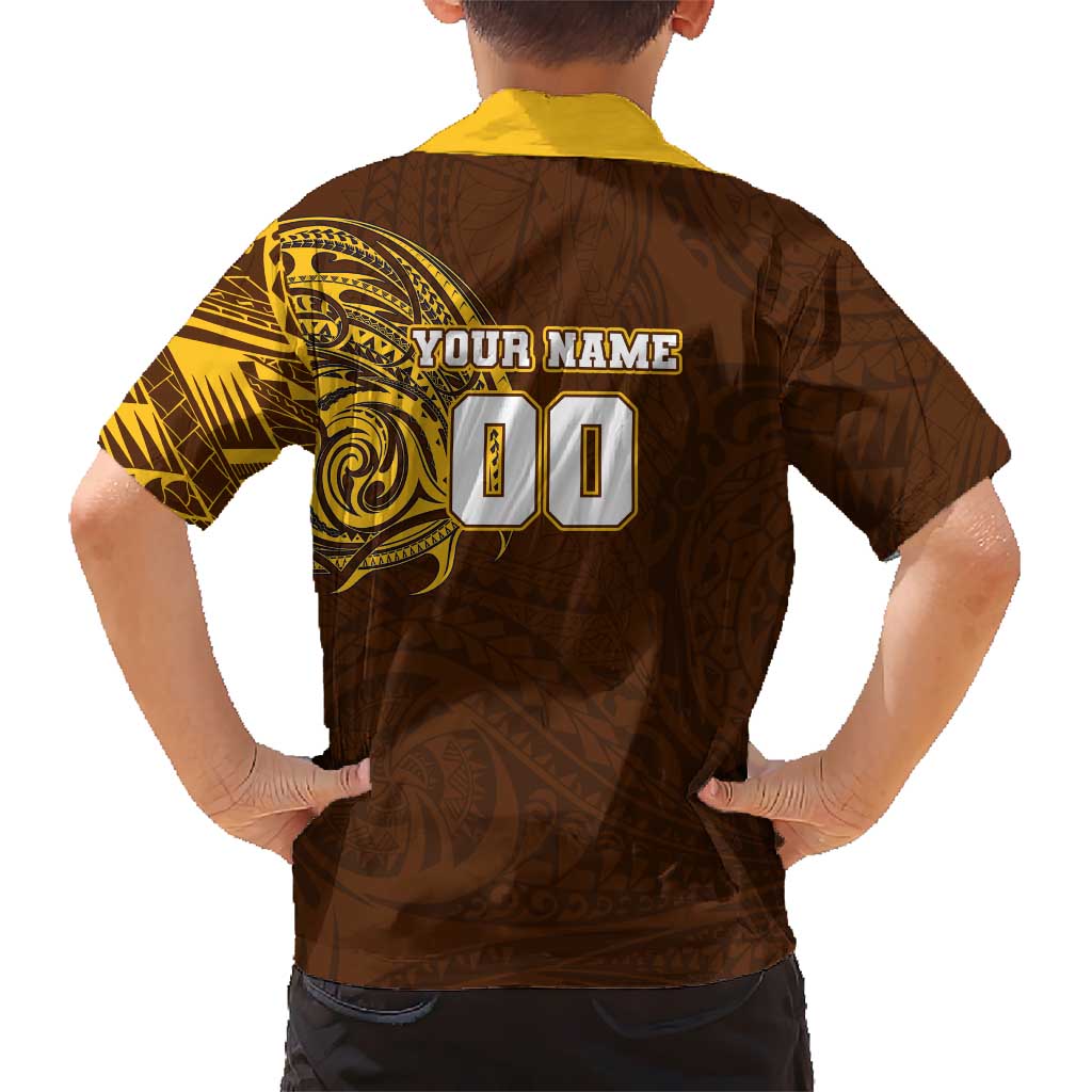 Personalized Hawthorn Hawks Polynesian Family Matching Summer Maxi Dress and Hawaiian Shirt Tribal Chest and Sleeve Tattoo Heritage Warrior