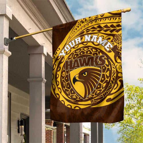 Personalized Hawthorn Hawks Polynesian Garden Flag Tribal Chest and Sleeve Tattoo Heritage Warrior