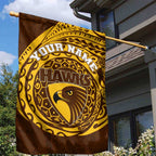 Personalized Hawthorn Hawks Polynesian Garden Flag Tribal Chest and Sleeve Tattoo Heritage Warrior