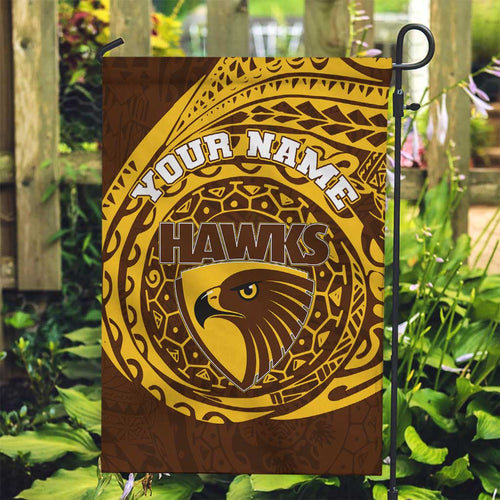Personalized Hawthorn Hawks Polynesian Garden Flag Tribal Chest and Sleeve Tattoo Heritage Warrior