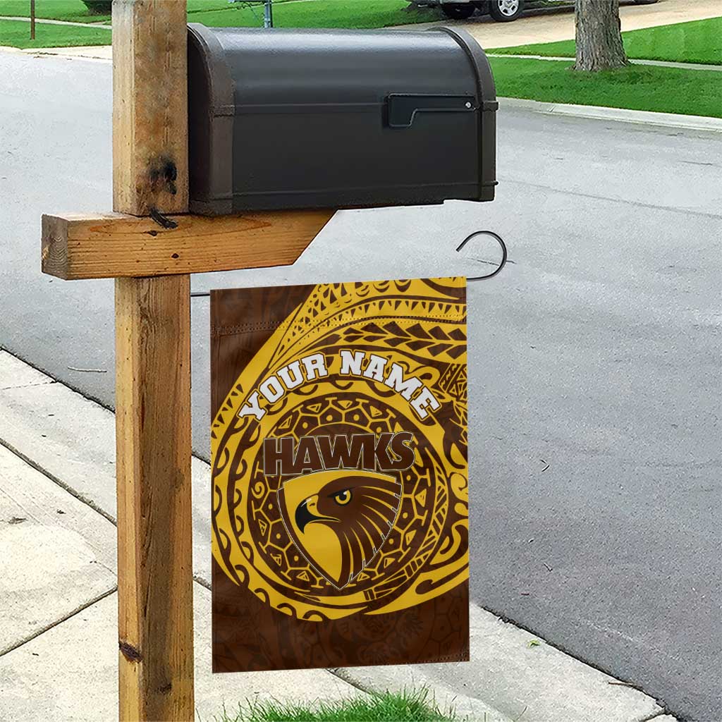 Personalized Hawthorn Hawks Polynesian Garden Flag Tribal Chest and Sleeve Tattoo Heritage Warrior
