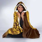 Personalized Hawthorn Hawks Polynesian Hooded Blanket Tribal Chest and Sleeve Tattoo Heritage Warrior