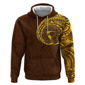 Personalized Hawthorn Hawks Polynesian Hoodie Tribal Chest and Sleeve Tattoo Heritage Warrior