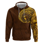 Personalized Hawthorn Hawks Polynesian Hoodie Tribal Chest and Sleeve Tattoo Heritage Warrior