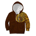 Personalized Hawthorn Hawks Polynesian Kid Hoodie Tribal Chest and Sleeve Tattoo Heritage Warrior