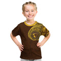 Personalized Hawthorn Hawks Polynesian Kid T Shirt Tribal Chest and Sleeve Tattoo Heritage Warrior